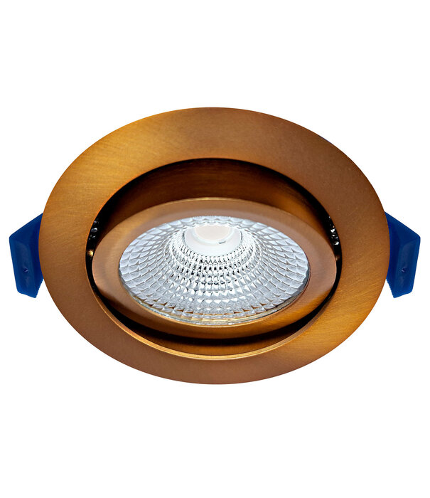 ED-10094 Led recessed spotlight small recessed depth IP54, CCT 2700K/3000K/DTW, round, bronze, 75mm