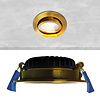 ED-10095 Led recessed spotlight small recessed depth IP54, CCT 2700K/3000K/DTW, round, gold/brass, 75mm
