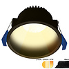 ED-10097 Led recessed downlight deepened IP54, CCT 2700K/3000K/DTW, round, black, 90mm