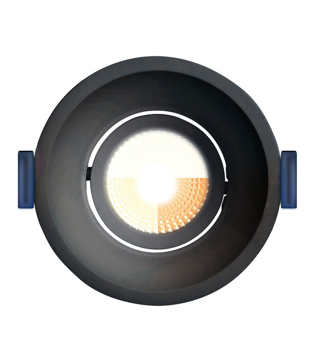 ED-10097 Led recessed downlight deepened IP54, CCT 2700K/3000K/DTW, round, black, 90mm