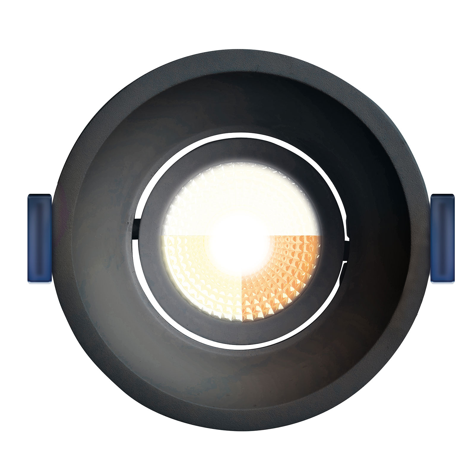 ED-10097 Led recessed downlight deepened IP54, CCT 2700K/3000K/DTW, round, black, 90mm