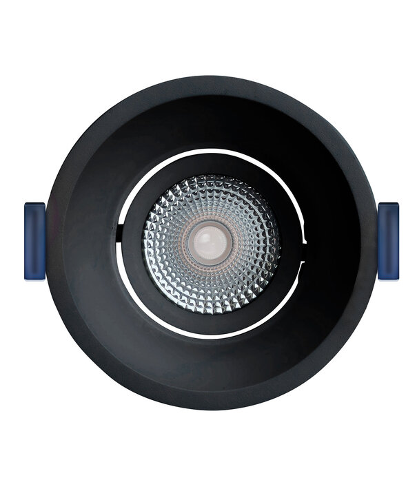 ED-10097 Led-Einbaudownlight vertieft IP54, CCT 2700K/3000K/DTW, rund, schwarz, 90mm