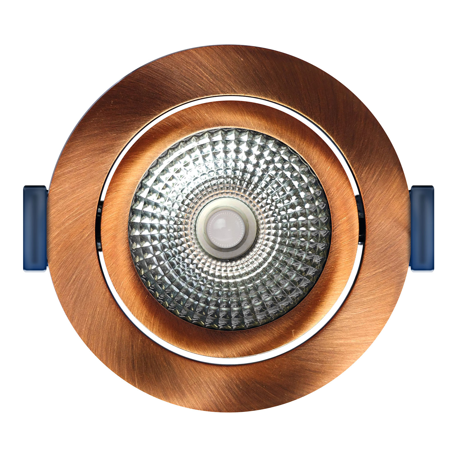 ED-10103 Led recessed spotlight small recessed depth IP54, CCT 2700K/3000K/DTW, round, brushed copper, 75mm