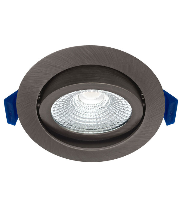 ED-10104 Led-Einbaustrahler kleine Einbautiefe IP54, CCT 2700K/3000K/DTW, rund, gun metal, 75mm