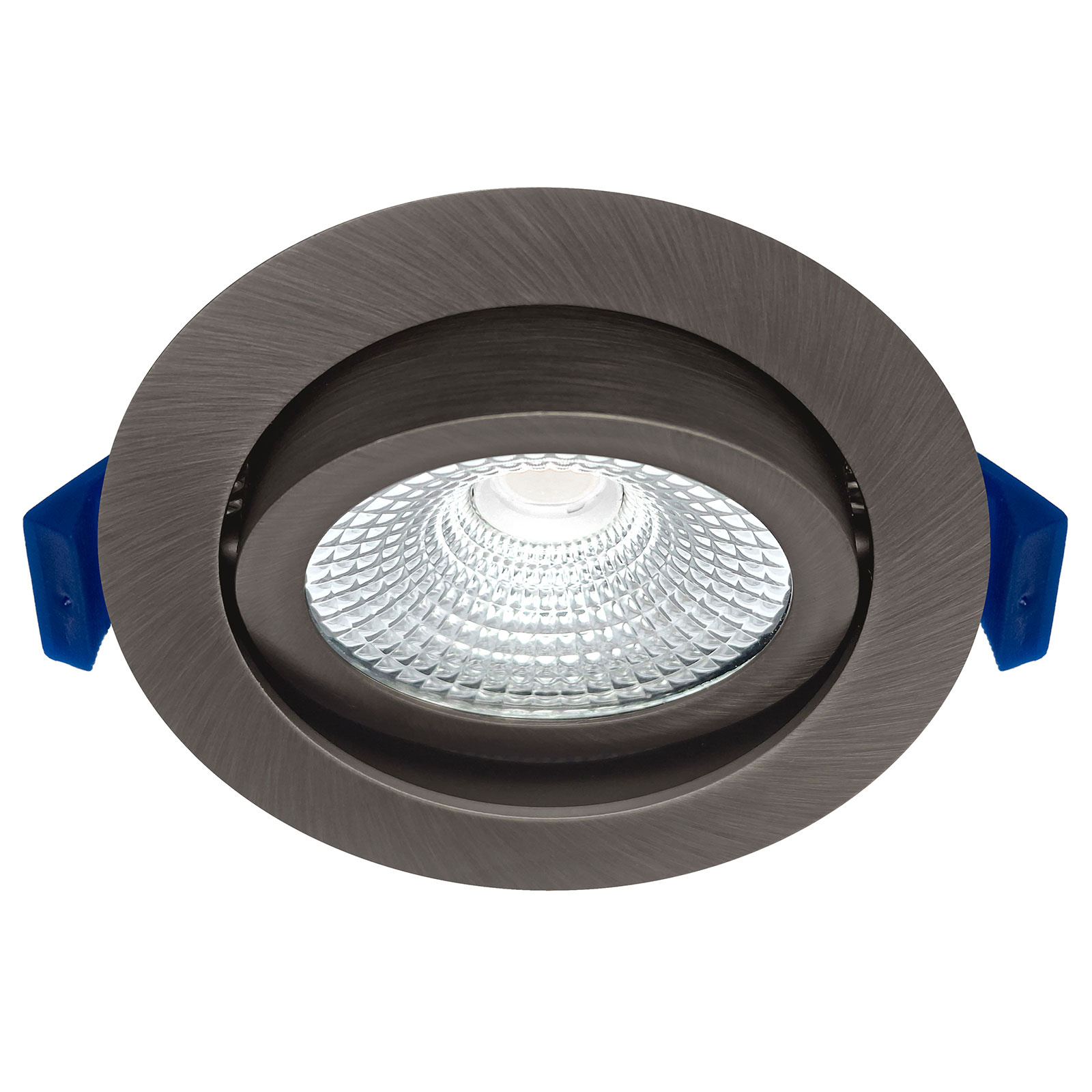 ED-10104 Led recessed spotlight small recessed depth IP54, CCT 2700K/3000K/DTW, round, gun metal, 75mm