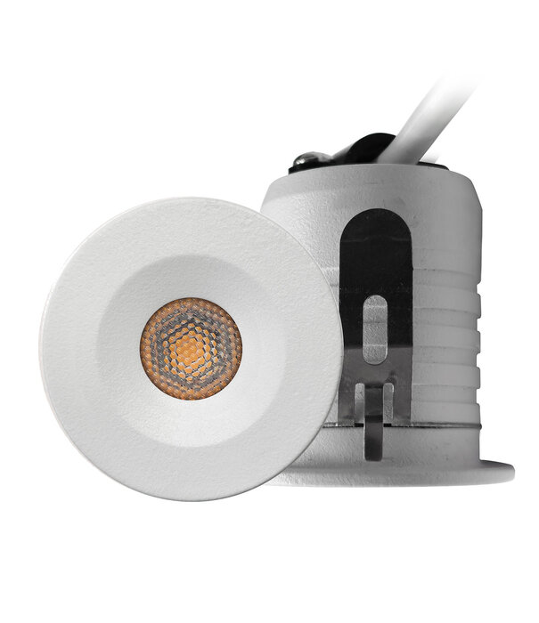 ED-10105 Led-Einbaustrahler mini, IP67, warmweiß, rund, weiß, 28mm