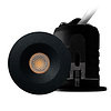 ED-10106 Spot encastré miniature à LED, IP67, blanc chaud, rond, noir, 28mm