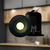 ED-10106 Spot encastré miniature à LED, IP67, blanc chaud, rond, noir, 28mm