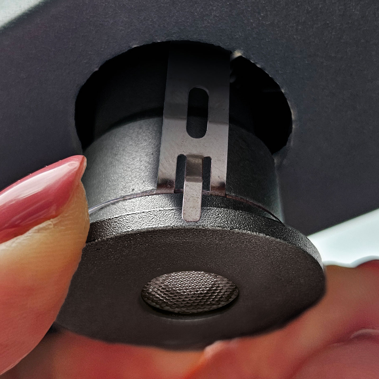 ED-10106 Led recessed spotlight mini, IP67, warm white, round, black, 28mm