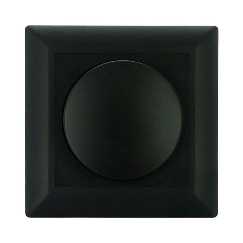 ED-10002B Bouton de variateur avec plaque centrale et cadre noir