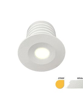 ED-10105 Led recessed spotlight mini, IP67, warm white, round, white, 28mm