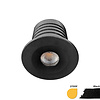 ED-10106 Led inbouwspot mini, IP67, warm wit, rond, zwart, 28mm