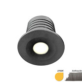 ED-10107 Led recessed spotlight mini, IP67, warm white, round, anthracite, 28mm