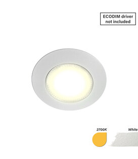 ED-10044 Led furniture spotlight small recessed depth IP54 warm white, round, white, 55mm