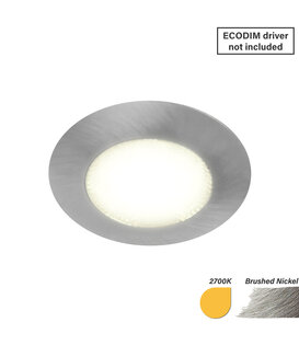 ED-10045 Led furniture spotlight small recessed depth IP54 warm white, round, brushed nickel, 55mm