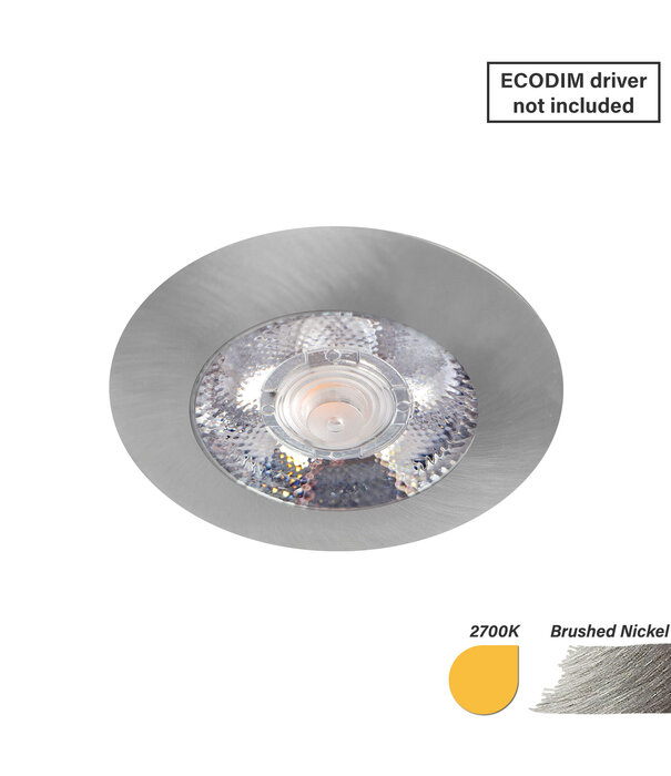 ED-10045 Led meubelspot kleine inbouwdiepte IP54 warm wit, rond, geb. nikkel, 55mm