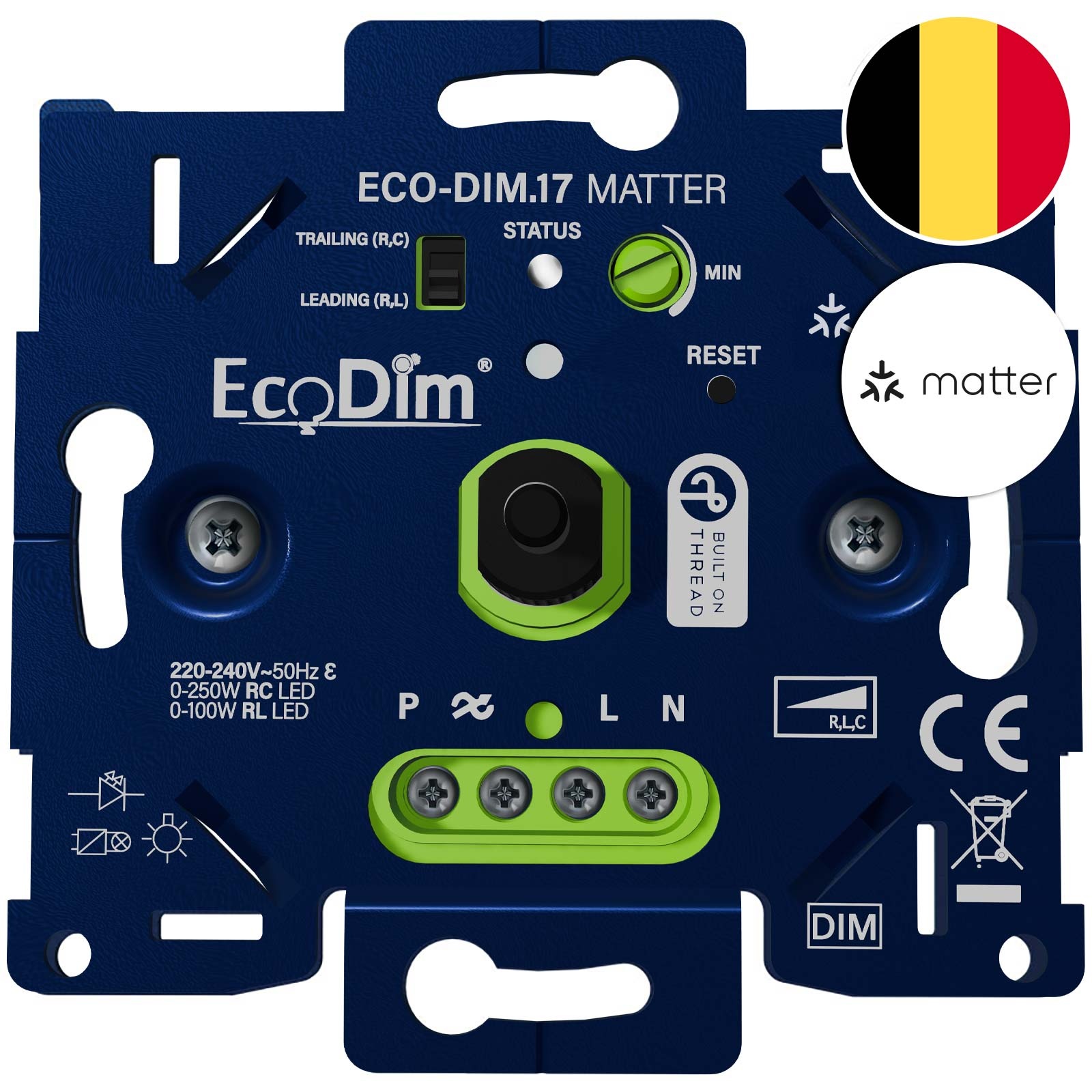 ECO-DIM.17 Led dimmer Matter pressure/turn 0-250W (RLC)