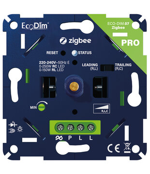 ECO-DIM.07 PRO Zigbee LED dimmer (push/turn) 0–250W (RLC)