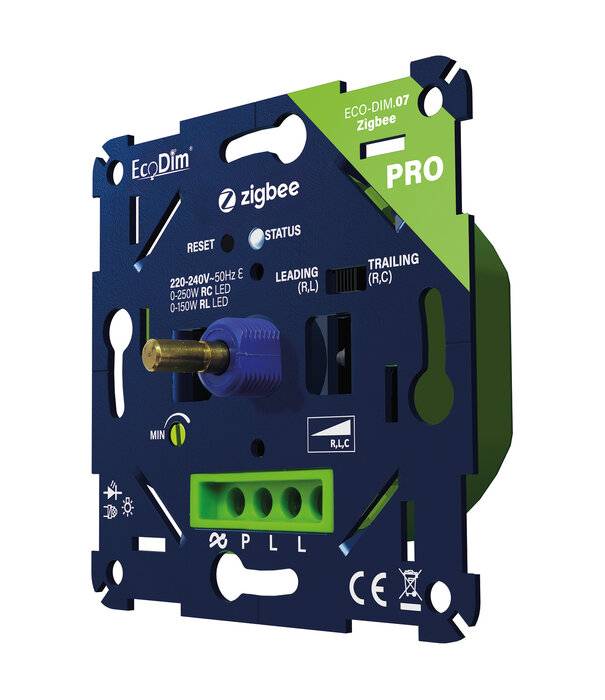 ECO-DIM.07 PRO Zigbee Led dimmer druk/draai 0-250W (RLC)
