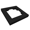 ED-01002 Cadre de recouvrement simple noir