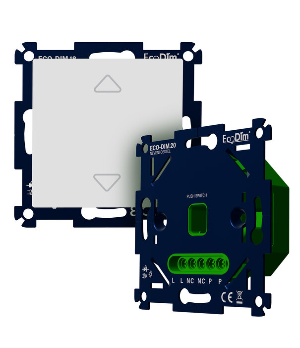 ECO-DIM.18 LED-Tastdimmer 0-250 W (RLC) + ECO-DIM.20 Nebengerät
