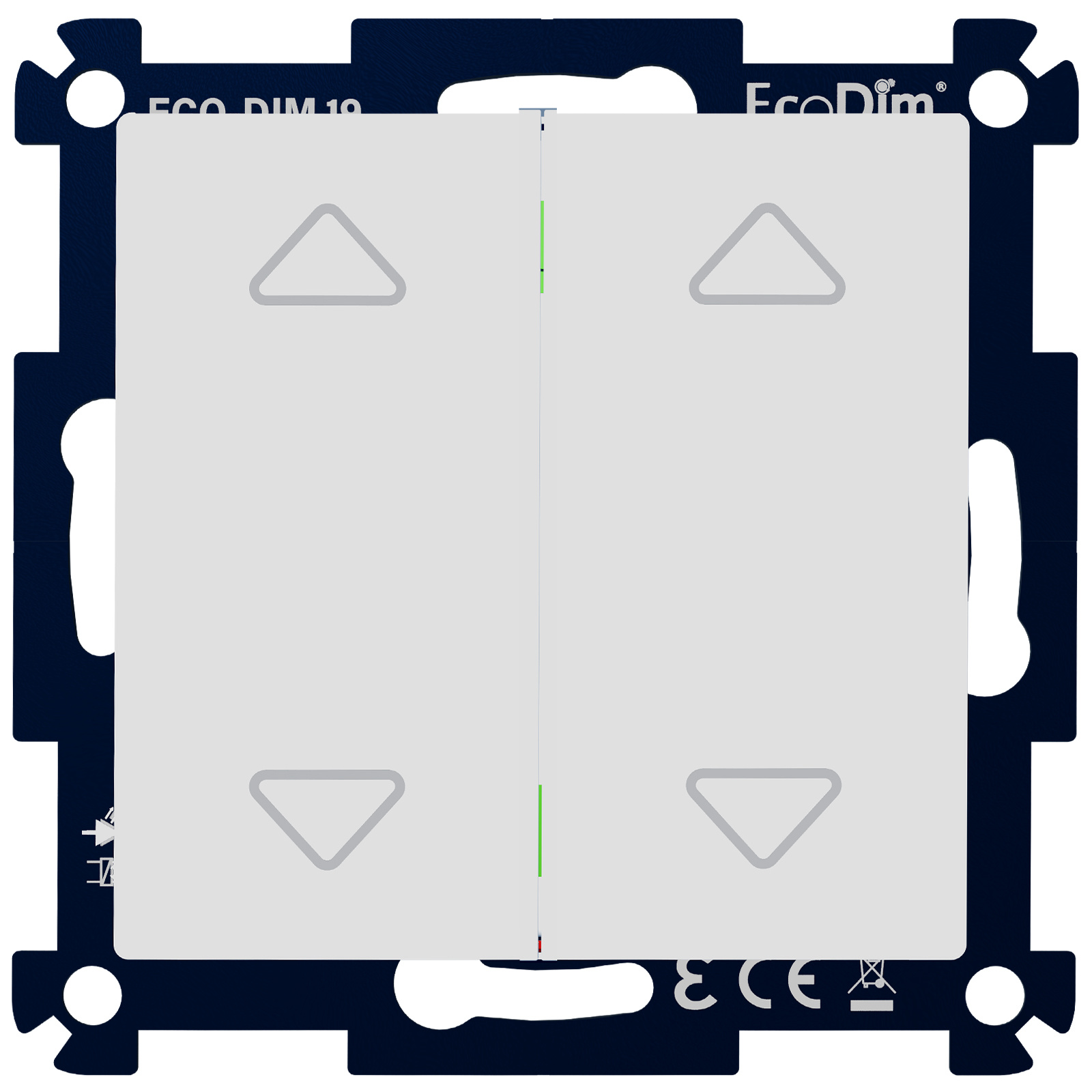ECO-DIM.19 LED touch / push dimmer duo 2x 0-200W (RLC)