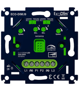 ECO-DIM.19 LED touch / push dimmer duo 2x 0-200W (RLC)