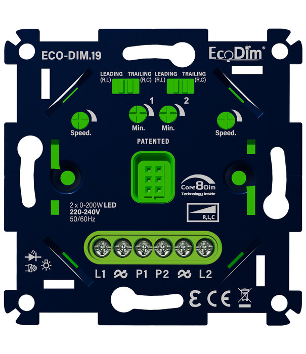 ECO-DIM.19 LED-Tastdimmer duo 2x 0-200W (RLC)