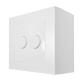 ED-01004 Surface-mounted box including cover frame and dual dimmer knob white