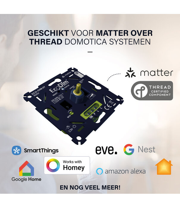 ECO-DIM.07 Led dimmer Matter druk/draai 0-250W RLC