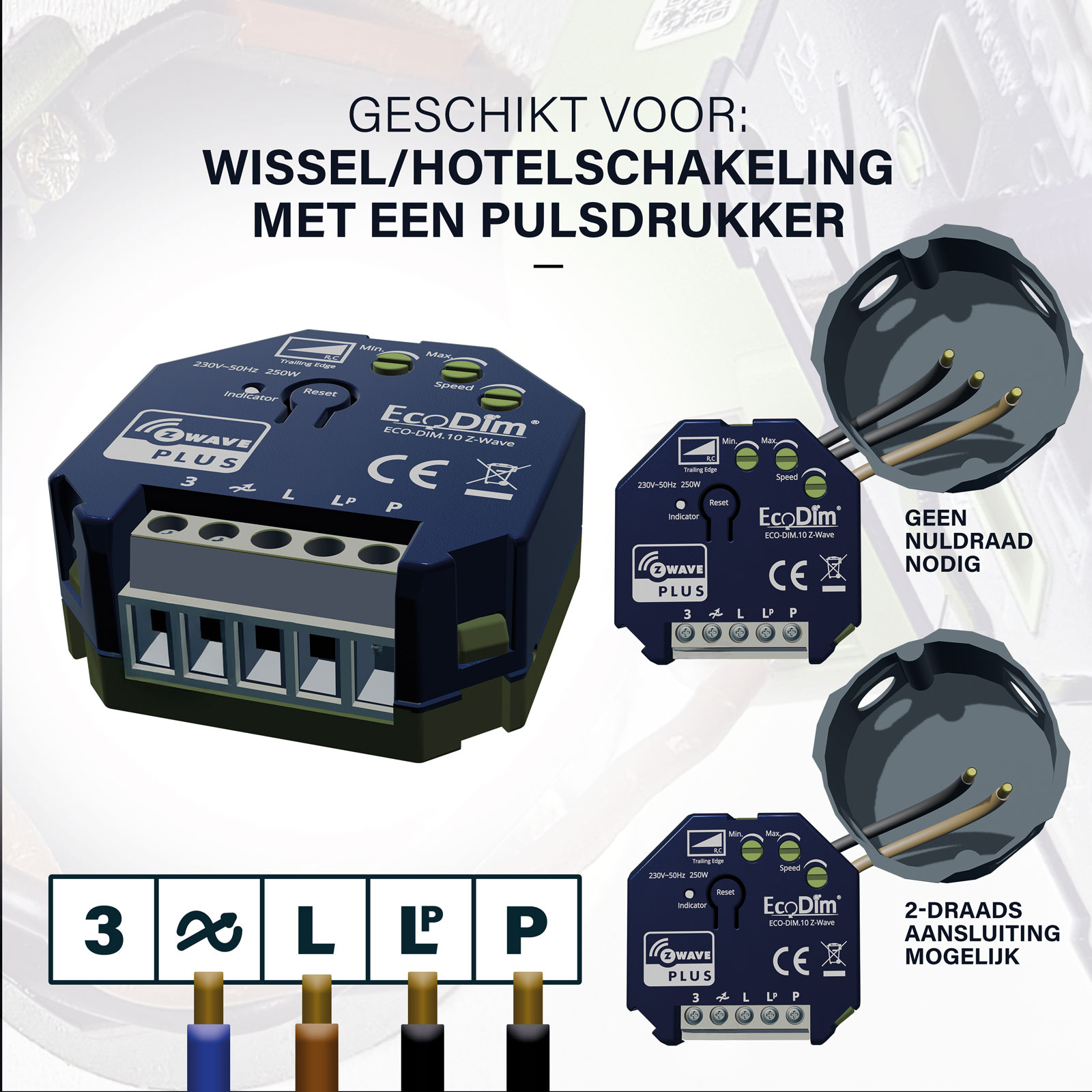 ECO-DIM.10 Z-Wave led dimmer module 250W