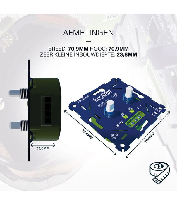 ECO-DIM.05 Variateur de lumière duo 2x 0-100W (RC)