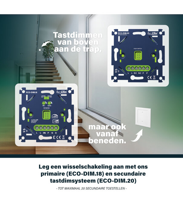 ECO-DIM.18 LED-Tastdimmer 0-250W (RLC)