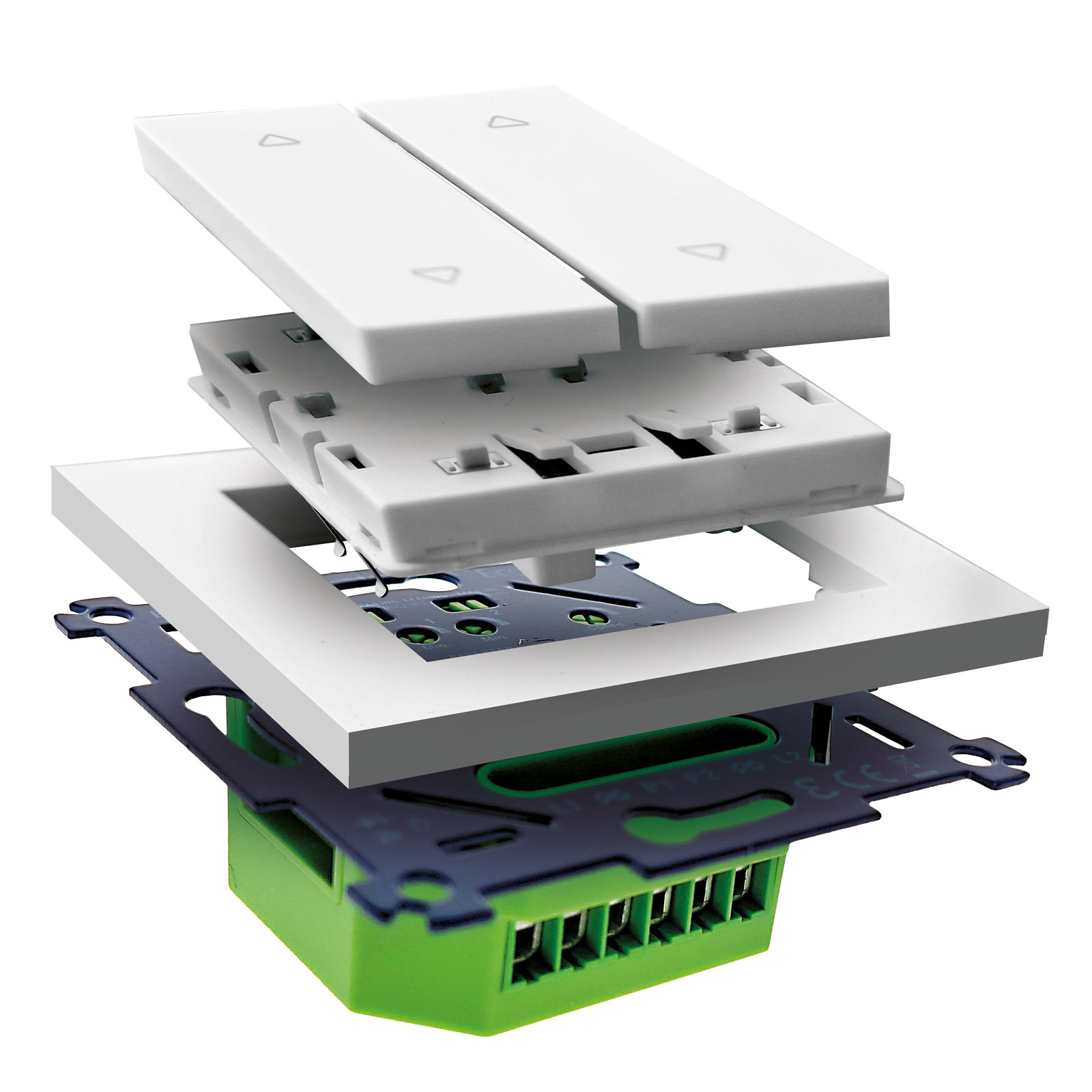 ECO-DIM.19 Led tastdimmer duo 2x 0-200W (RLC)