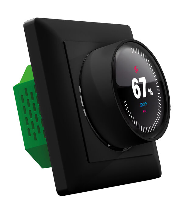 ECO-DIM.22 (B) Variateur d'intensité lumineuse Zigbee noir 250 W (RC)