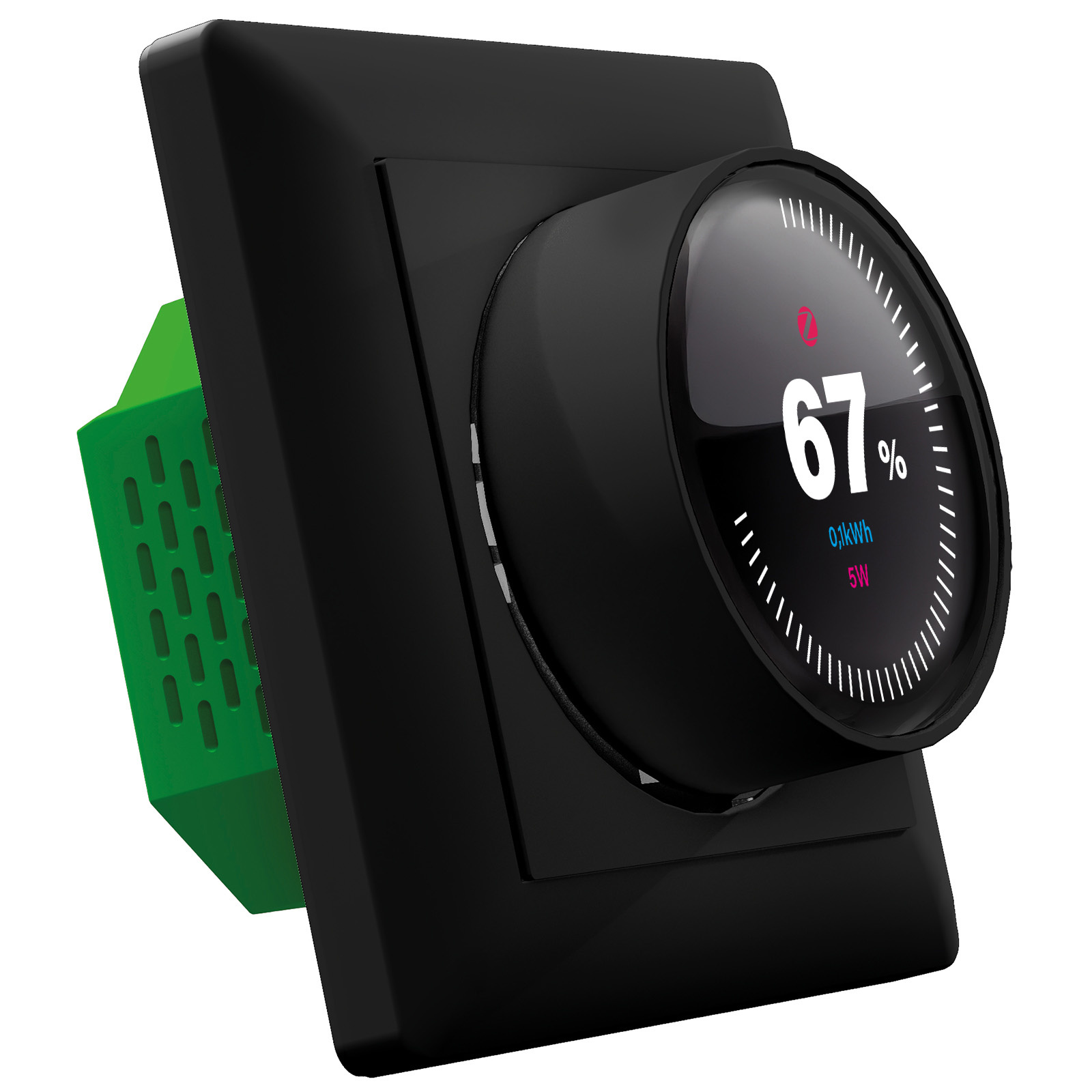 ECO-DIM.22 (B) Variateur d'intensité lumineuse Zigbee noir 250 W (RC)