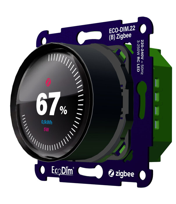 ECO-DIM.22 (B) Display-Dimmer Zigbee schwarz 250 W (RC)