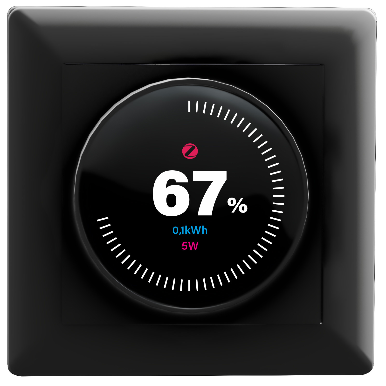 ECO-DIM.22 (B) Variateur d'intensité lumineuse Zigbee noir 250 W (RC)