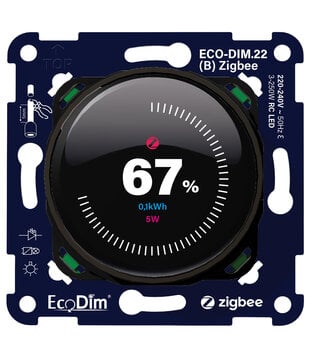 ECO-DIM.22 (B) Displaydimmer Zigbee zwart 250W (RC)