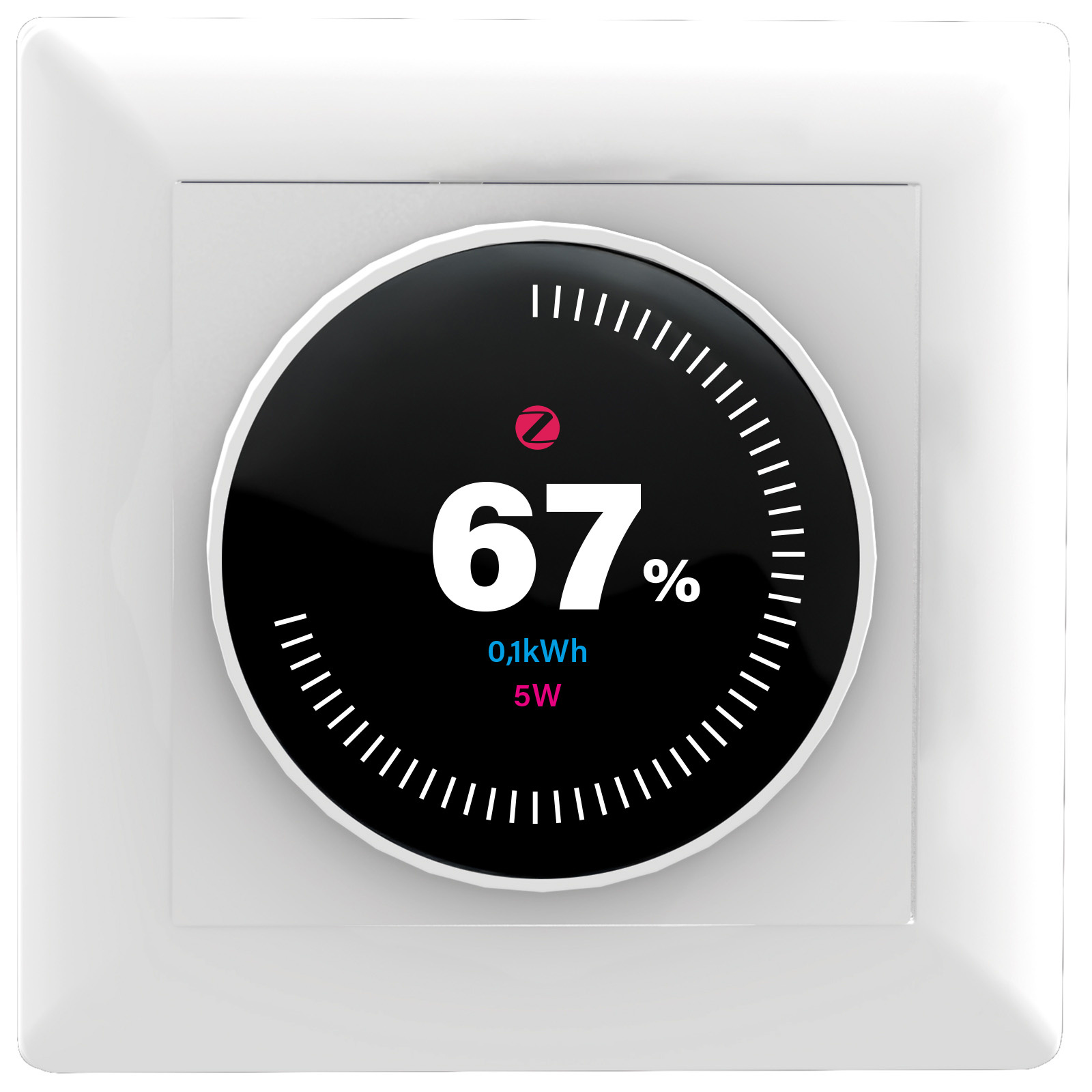 ECO-DIM.22 (W) Variateur d'intensité lumineuse Zigbee blanc 250 W (RC)