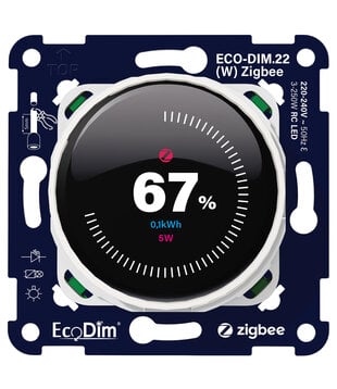 ECO-DIM.22 (W) Displaydimmer Zigbee wit 250W (RC)
