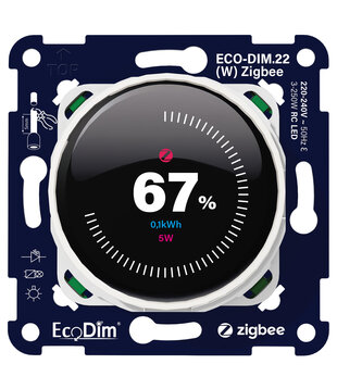 ECO-DIM.22 (W) Variateur d'intensité lumineuse Zigbee blanc 250 W (RC)