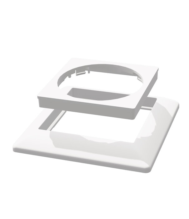 ED-01008 Plaque centrale et cadre pour ECO-DIM.22 blanc