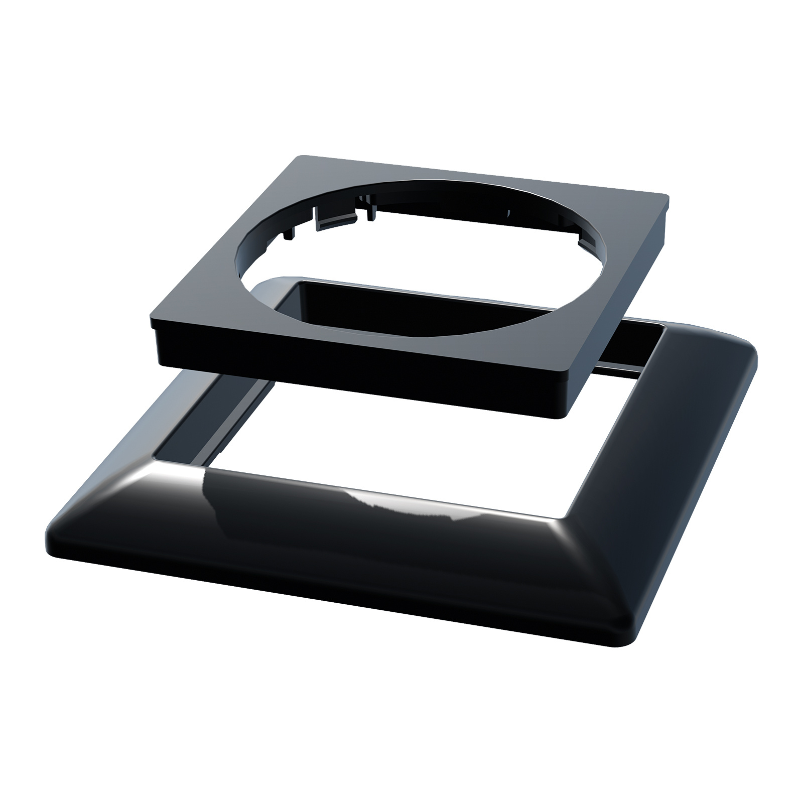 ED-01012 Plaque centrale et cadre pour ECO-DIM.22 noir