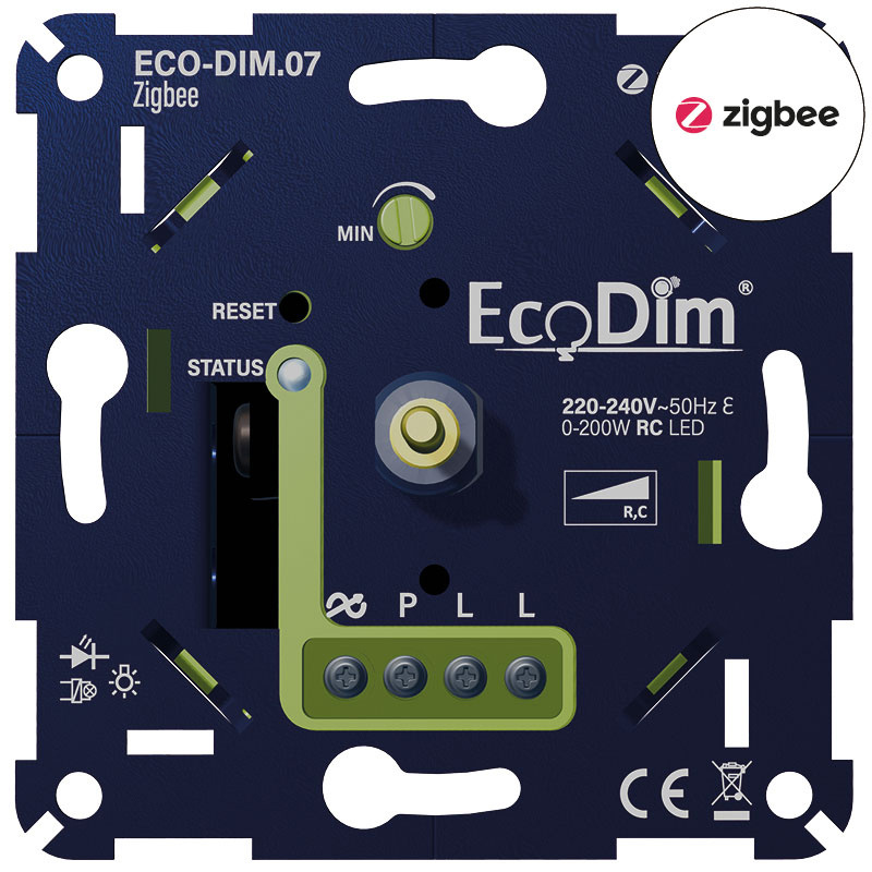 ECO-DIM.07 Led dimmer Zigbee Basic druk/draai 0-200W