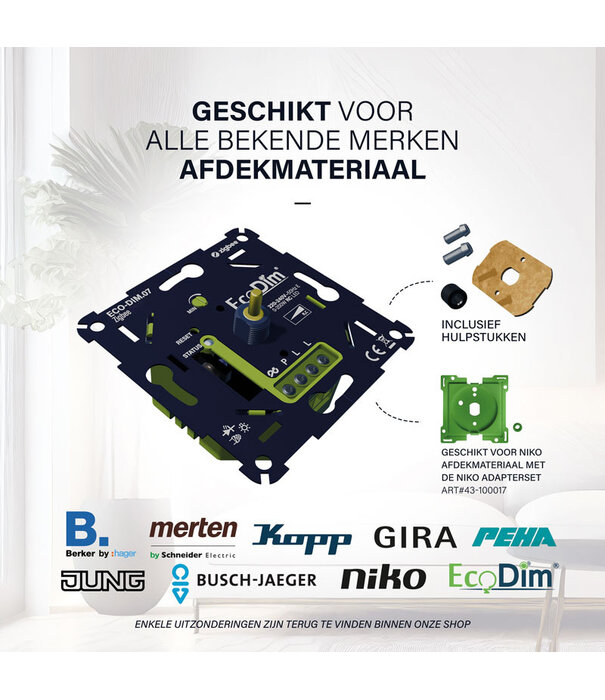 ECO-DIM.07 Led-Dimmer Zigbee drücken/drehen 0-200W