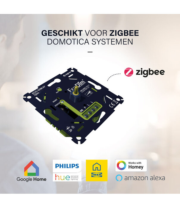 ECO-DIM.07 Variateur de lumière Zigbee push/turn 0-200W