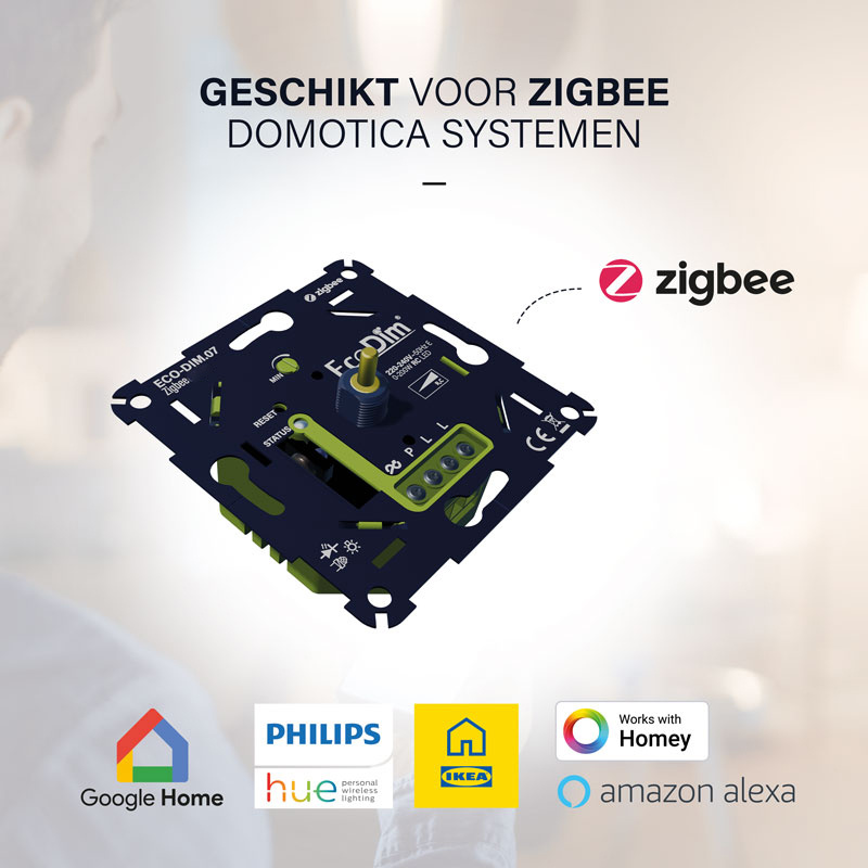 ECO-DIM.07 Led dimmer Zigbee Basic druk/draai 0-200W
