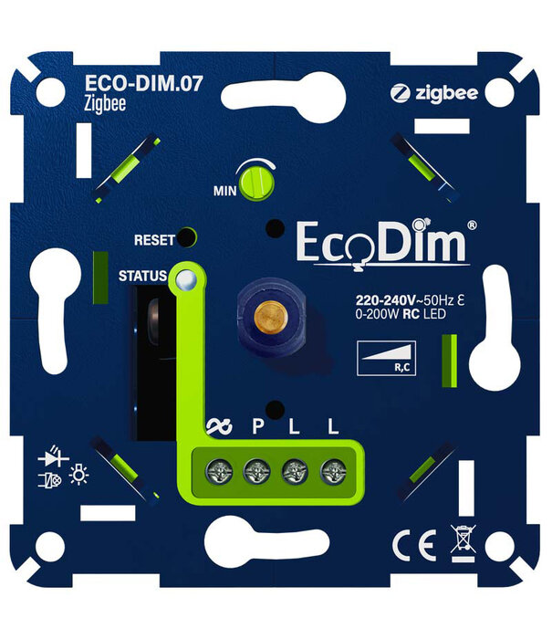 ECO-DIM.07 Led-Dimmer Zigbee drücken/drehen 0-200W