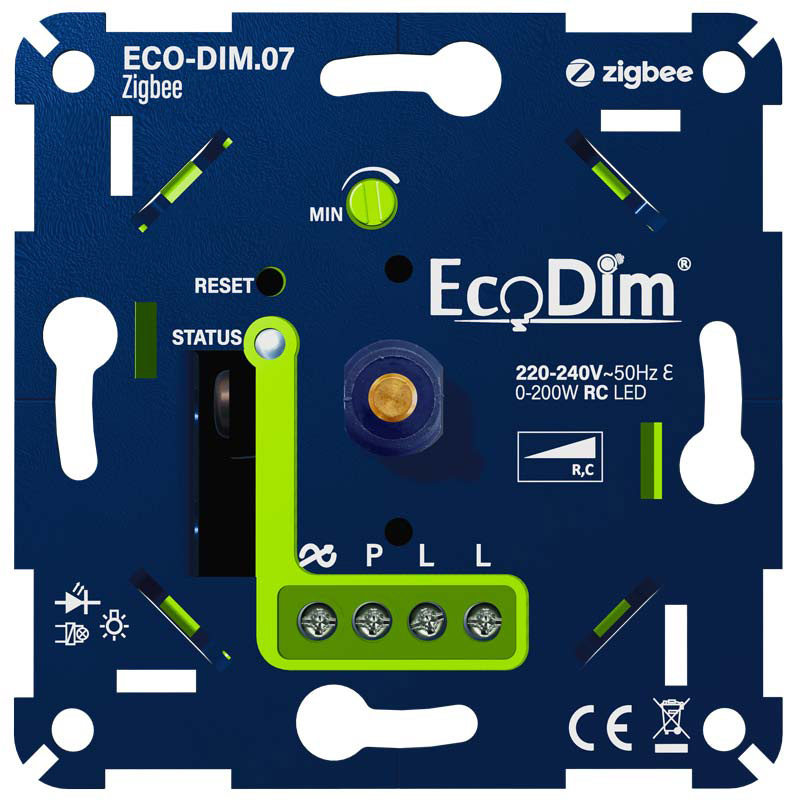 ECO-DIM.07 Led dimmer Zigbee druk/draai 0-200W